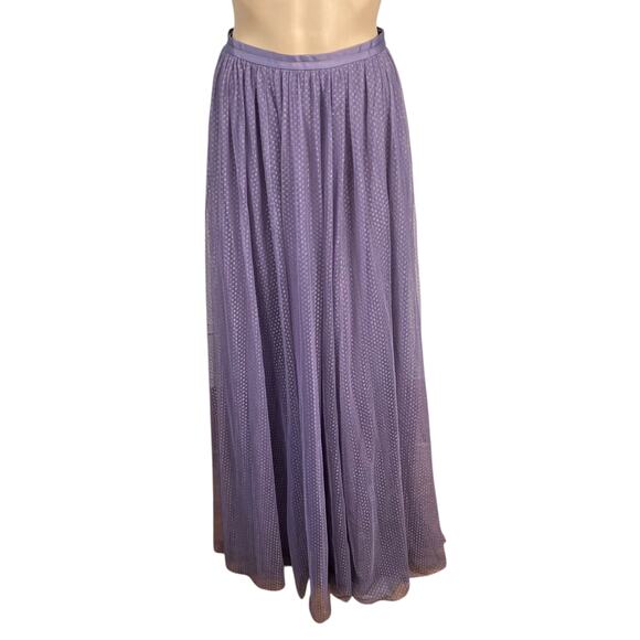 Needle & Thread NEW Light Purple Gathered Dotted Tulle Maxi Skirt SZ 2 - Picture 2 of 9